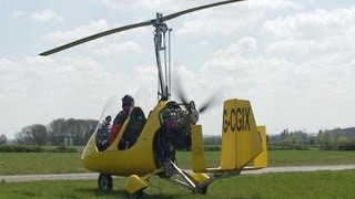 Gyrocopter Start up and take off [upl. by Anneg]