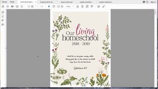 Charlotte Mason Homeschool Planner 20182019 Academic Year [upl. by Haniraz]