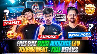 FREE FIRE FIRST AUDIENCE LAN IN INDIA😱🔥 FULL DETAILS  ESPORTZ PREMIER SERIES LAN  FREE FIRE INDIA [upl. by Euqnomod]