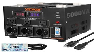 VEVOR Voltage Converter Transformer 5000W Heavy Duty Step UpDown Transformer Convert Review [upl. by Euqnom]