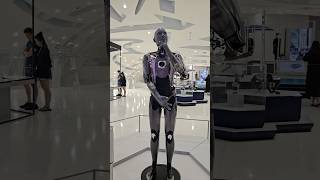 Humanoid Robot Talks to Visitors at Dubai Future Museum [upl. by Anirazc]