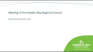 Meeting of the Hawkes Bay Regional Council Māori Committee 06 November 2024 [upl. by Noxin]