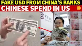 Fake USD Withdrawn From Chinas Banks Chinese Tourists Caught Spending It in the US Be Cautious [upl. by Kcorb]