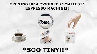 OPENING UP A VERY MINI ESPRESSO MACHINE 😱 asmr minis [upl. by Elsi]