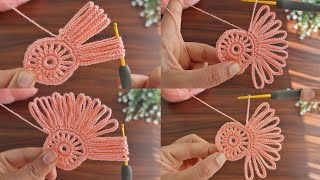 3D⚡💯Wow Amazing 💯👌How to make eyecatching motif bcrochet ⚡💯 Super very easy tunisian crochet [upl. by Derayne]