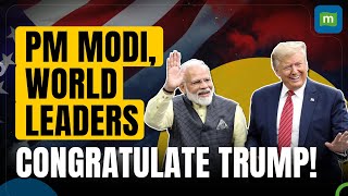 US Poll 2024 Results PM Modi world leaders congratulate Donald Trump on election victory  N18G [upl. by Esereht245]