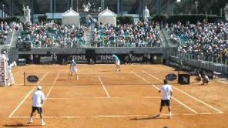 Federer  Allegro vs Isner  Querrey Foro Italico 2010 [upl. by Rola]