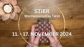 STIER ♉️ WOCHENVORSCHAU TAROT 11  17 November 2024 Tarot [upl. by Sedicla]