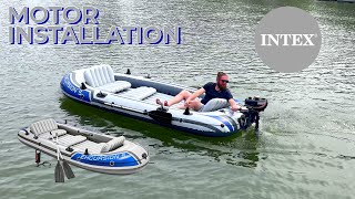 How to Install a Motor on an Intex Raft [upl. by Forrer659]