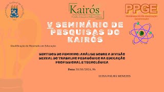 V Seminário de Pesquisa do Kairós  Encontro I [upl. by Ahsikal]