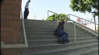 hollywood high backside flip 16 stair attemptwmv [upl. by Barthel]