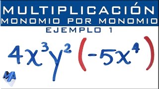 Multiplicación de expresiones algebraicas  Monomio por monomio  Ejemplo 1 [upl. by Anton670]