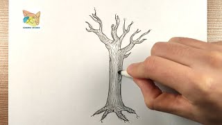 comment dessiner le tronc dun arbre [upl. by Namharludba453]