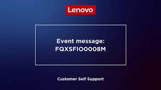 Event message FQXSFIO0008M [upl. by Aromat]