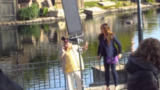 ABCs Modern Family Films At Disneyland 2292012 [upl. by Brecher563]