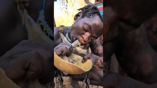 Hadzabe tribe man enjoying his favorite meal today 😋‼️hadzabetribe food [upl. by Arakaj]