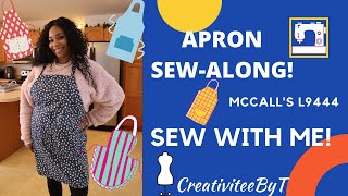 Apron SewAlong Sew With Me McCalls L9444 [upl. by Herzog]