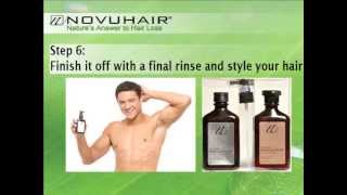 How to Use Novuhair Topical Scalp Lotion amp Novuhair Herbal Shampoo [upl. by Zena3]