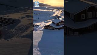 Sunlit Serenity Snowcovered fields and hills at sunset Kola Peninsula Russia [upl. by Anthe]