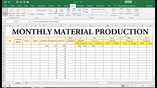 manufacturing production schedule template excel [upl. by Viddah858]