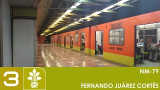 Metro CDMX  Línea 3  ViverosDerechos Humanos  NM79 [upl. by Tica]