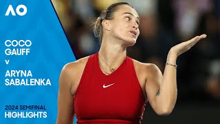 Coco Gauff v Aryna Sabalenka Highlights  Australian Open 2024 Semifinal [upl. by Hagar167]