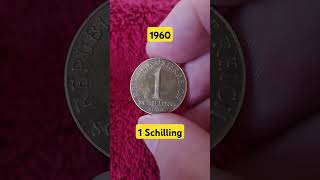 1960 1 Schilling from Austria Edelweiss on the reverse coins oldcoins austria [upl. by Sirtemed]