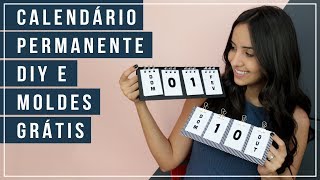 DIY Calendário Permanente com moldes gratuitos [upl. by Aiotal]