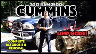 2013 2500 RAM CUMMINS  COMPLETE DIAGNOSIS amp TRANSMISSION REMOVAL  STUCK IN LIMP MODE [upl. by Weld919]