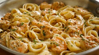 Creamy Shrimp Alfredo Pasta Recipe [upl. by Collyer]