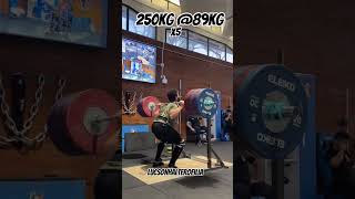 Antonino Pizzolato 250kg x5 back squat lucsonhalterofilia weighlifting backsquat [upl. by Zinn]