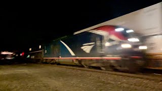 NS 23G meets Amtrak 30 in La Porte [upl. by Sully61]