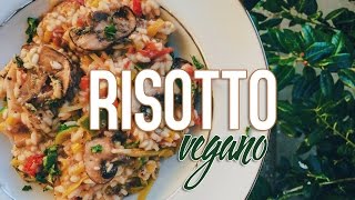 Un Risotto Vegano  Champiñones Puerros y Queso Parmesano Vegano [upl. by Ronnholm444]