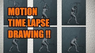 Crazy Motion Time Lapse Drawing 4  Quick sketch from Chronophotography [upl. by Rox]