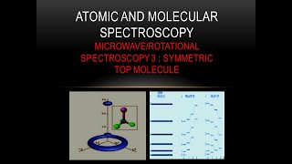 Atomic and molecular spectroscopy  MicrowaveRotational spectroscopy 3  Symmetric top molecule [upl. by Shep]