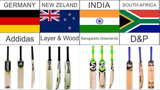 Cricket Bat Brand From Different Countries [upl. by Tenom]