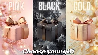 Choose your gift 🎁💝🤩🤮 3 gift box challenge  2 good amp 1 bad  Pink Black amp Gold chooseyourgift [upl. by Ayhtin]