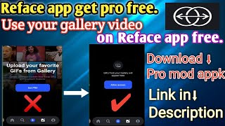 Get pro free Reaface। Use your gallery video on Reface app free।Reface changing editing [upl. by Kaliope]