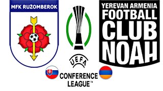 Ružomberok 31 Noah  CONFERENCE LEAGUE 202425 [upl. by Eittol]