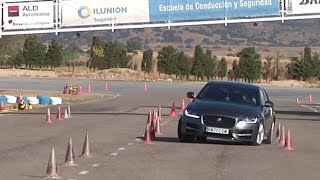 Jaguar XF 2016  Maniobra de esquiva moose test y eslalon  km77com [upl. by Shelby285]