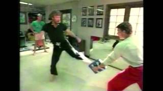 VAN DAMME and CHUCK NORRIS  Martial Arts Training 1984 [upl. by Jerrilyn]