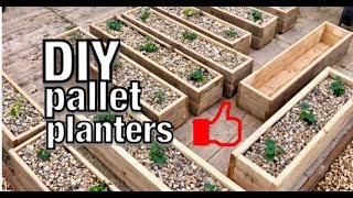 Making Pallet Planters with left over pallets DIY [upl. by Aryhs787]