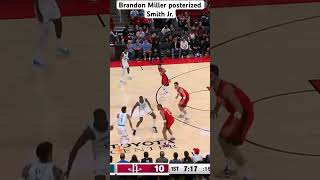 Hornets vs Rockets Brandon Miller Posterized Jabari Smith Jr nba highlights shorts [upl. by Falconer]