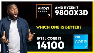 AMD Ryzen 7 9800X3D vs Intel Core i3 14100 Comparison [upl. by Ainolloppa657]