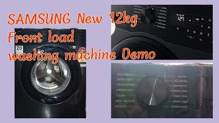 SAMSUNG New WW12DG5B24AB 12kg front load washing machine Demo Kannada [upl. by Sprague394]