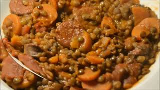 Lentilles chorizo recette cookeo [upl. by Abbe]