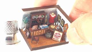 144 Scale Dollhouse miniature Antique Shop Room Box [upl. by Hsima]