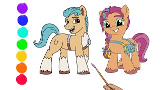 How to DRAW amp COLOR My Little Pony  For Kids 🎨 [upl. by Kilah]