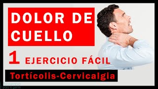 Dolor de cuello 😱 1 Ejercicio FÁCIL Cervicalgia tortícolis [upl. by Mw]