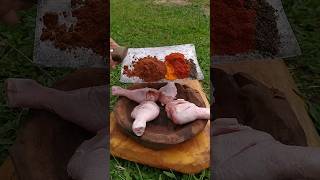 Chicken Drumsticks🍗🔥🌳 cooking outdoorcooking foodviralshorts shorts [upl. by Gievlos]